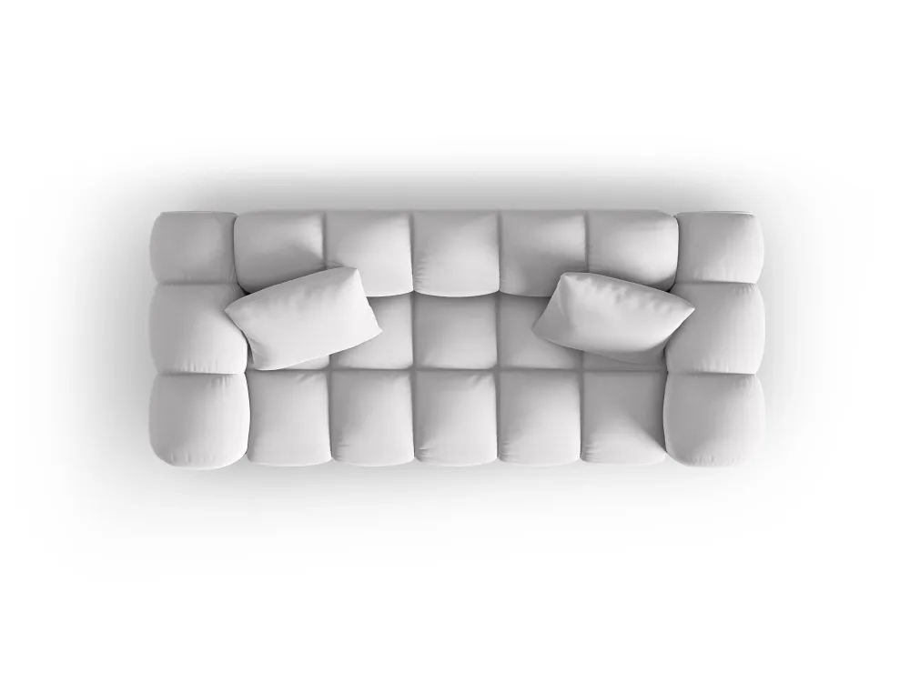 2-Sitzer-Samtsofa Halley Silber