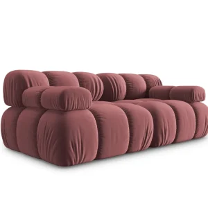 2-Sitzer-Samtsofa rosa Tropea