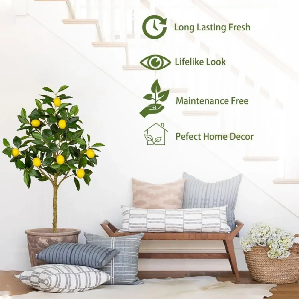 90cm Künstlicher Zitronenbaum Outdoor & Indoor Deko