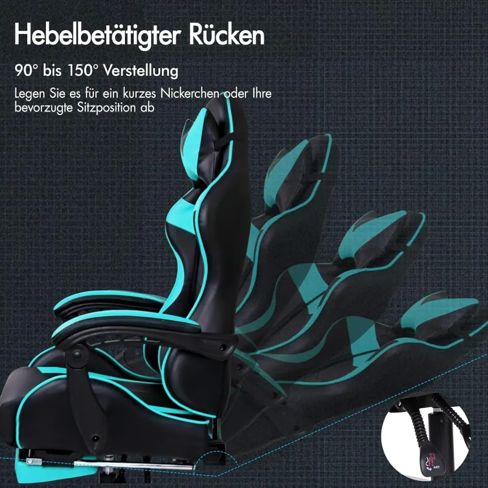 ALFORDSON Gaming-Stuhl | 150° Neigung | ergonomischer
