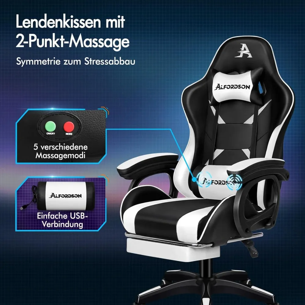 ALFORDSON Gaming-Stuhl mit Massage