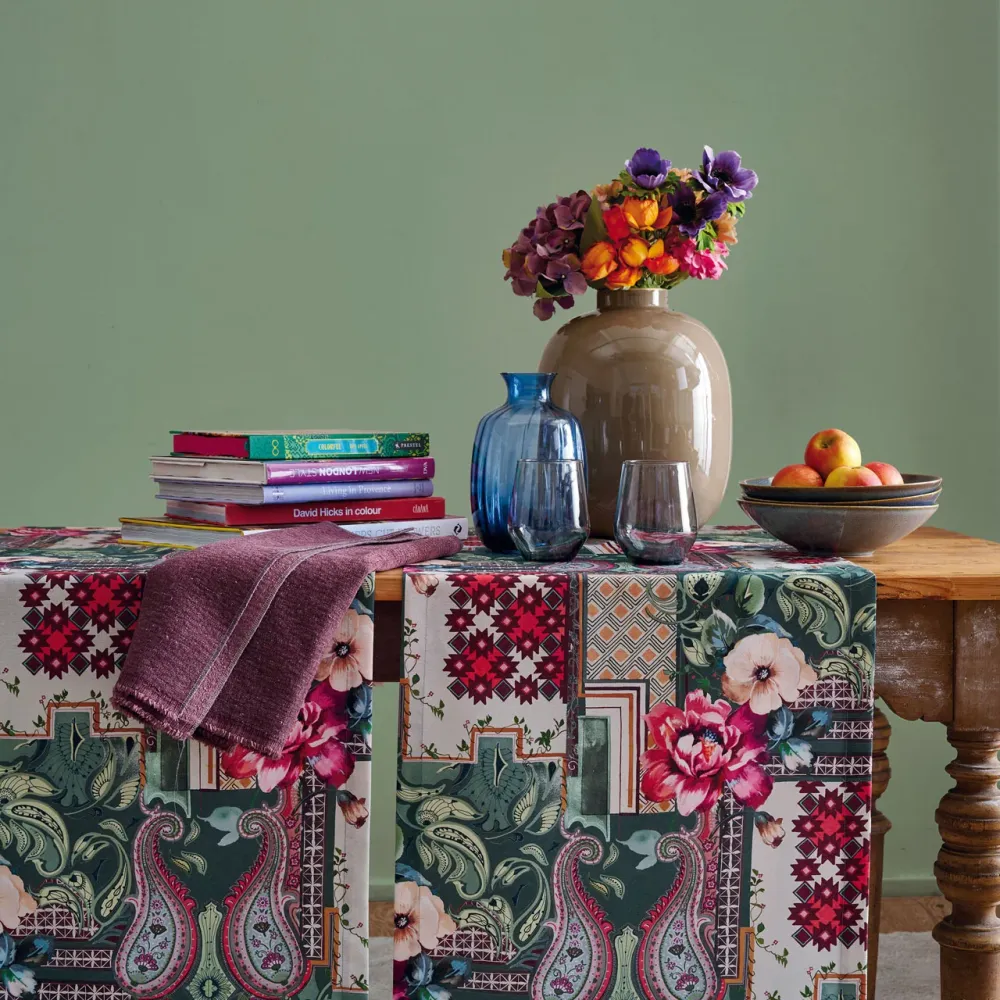 APELT 3403 Läufer Blumen und Ornamente im boheme-style