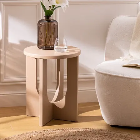 Atmosphena Side Table Bloom - Ø40xh51cm - Elfenbein