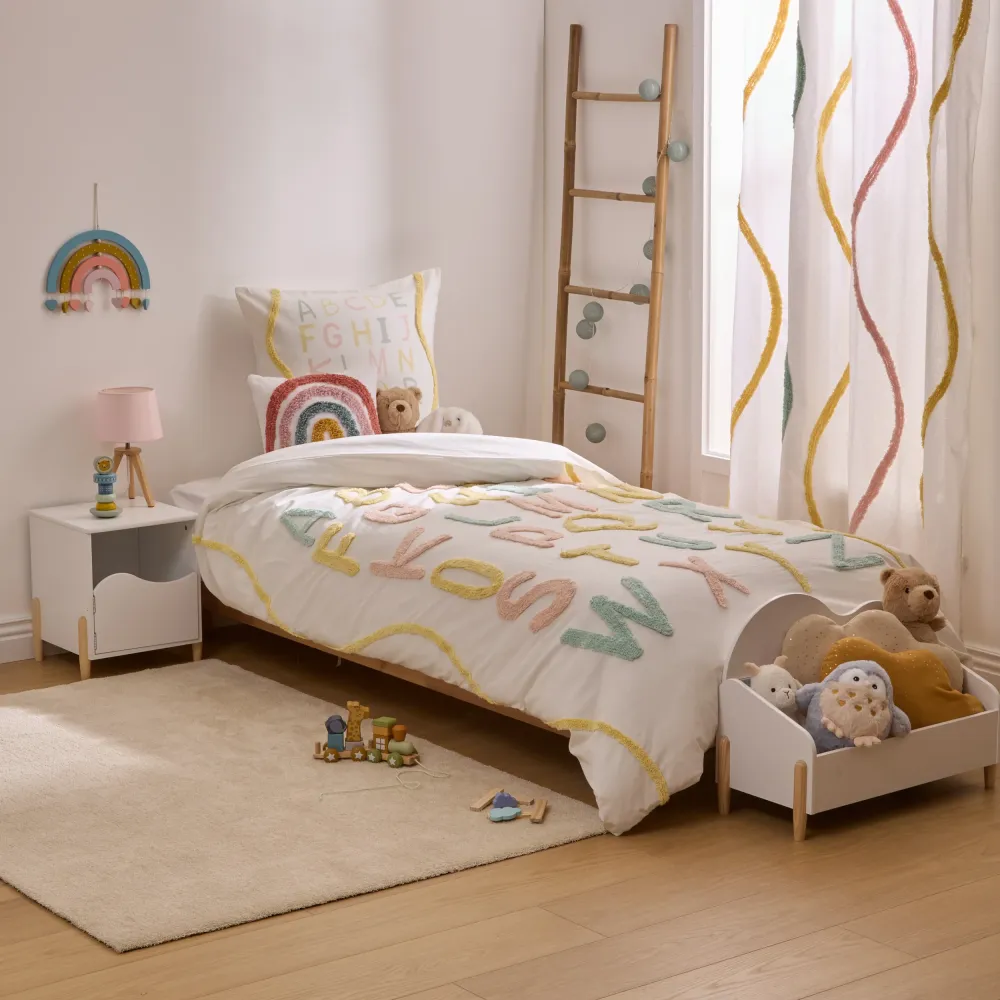 Atmosphera Kids Billie Bettbezug-Set mit 1 Kissenbezug 140 x 200 cm/65 x 65 cm Bär