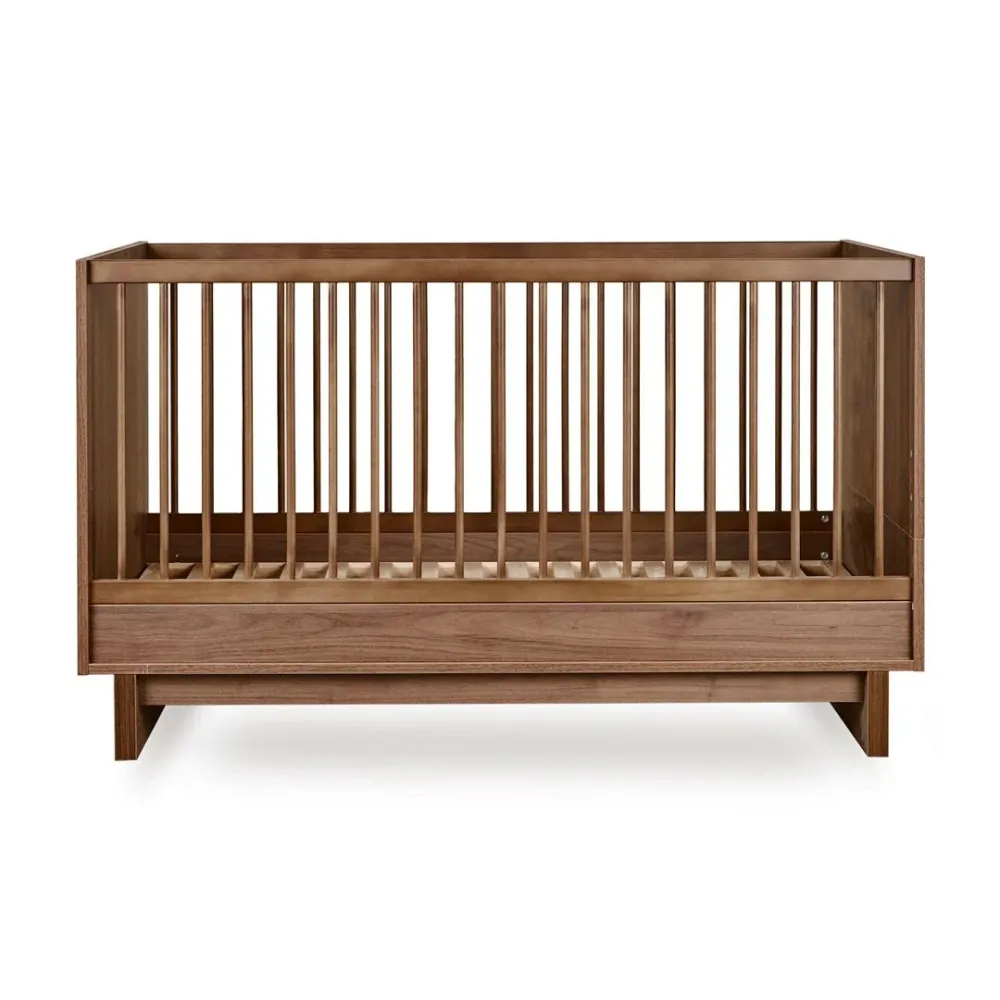 Babybett Kyo - Walnut 140x70cm (inkl. Umbaumöglichkeit ein Kinderbett 140x70cm)