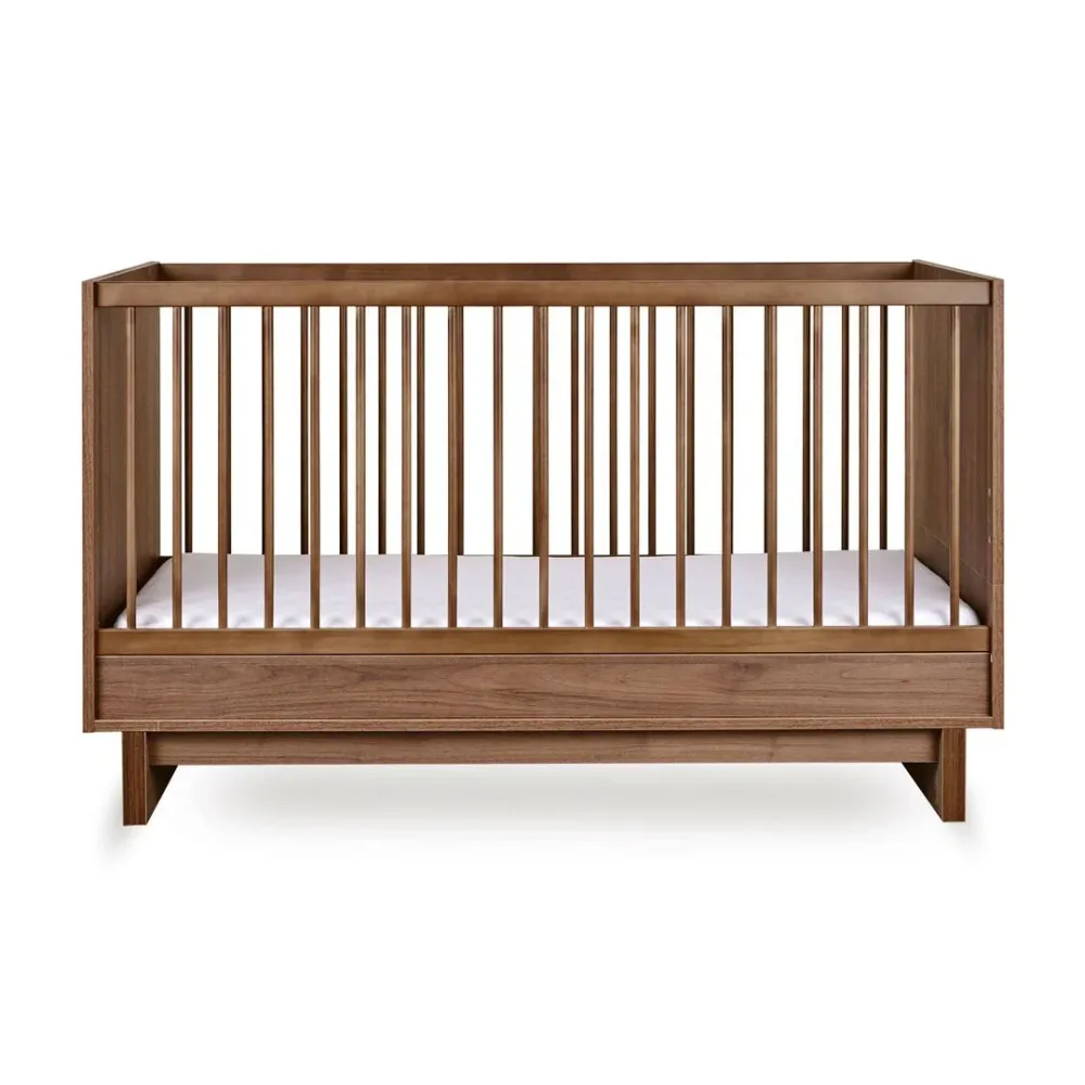 Babybett Kyo - Walnut 140x70cm (inkl. Umbaumöglichkeit ein Kinderbett 140x70cm)
