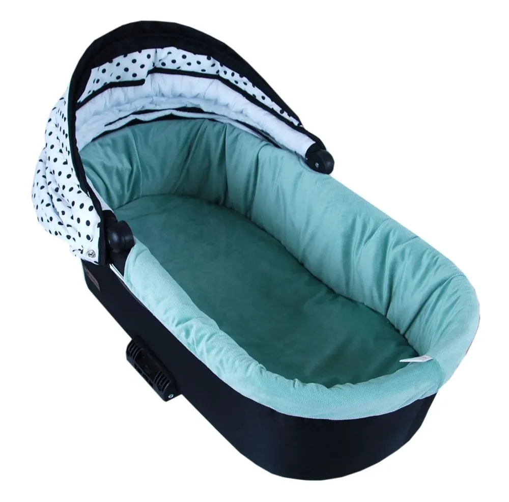BABYLUX Nestchen für Kinderwagen BABYWANNE Matratze 2Tlg Set W105 Velvet Türkis