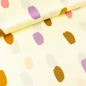 Baumwollsatin Webware Summer Spot bunt auf Ecru Nerida Hansen