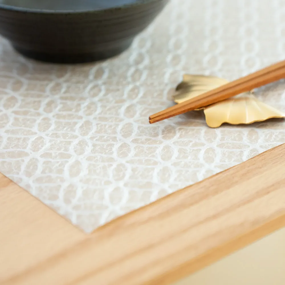Beige Shippo Washi-Papier-Tischsets