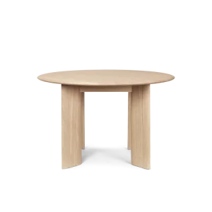 Bevel Table - Round Ø117 - White Oiled Oak