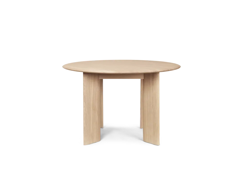 Bevel Table - Round Ø117 - White Oiled Oak