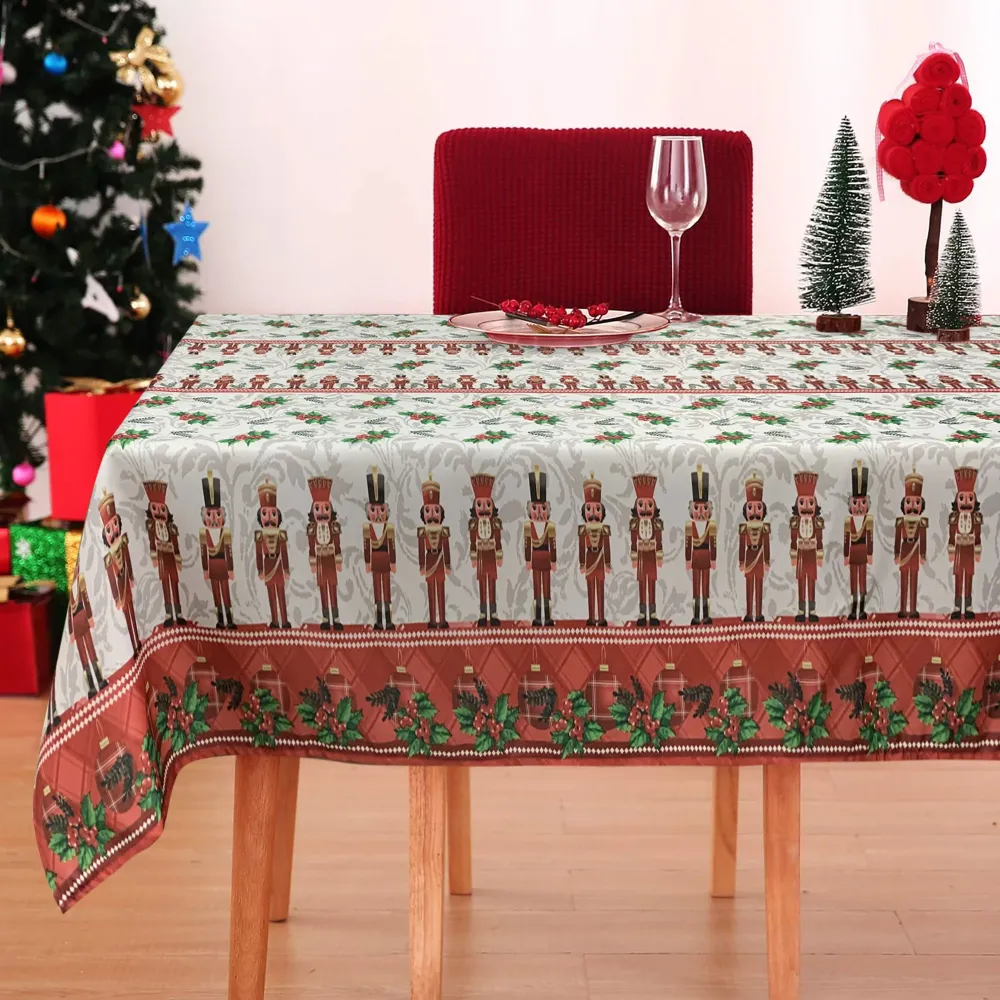 Bügelfreie Weihnachtstischdecke Sommaruga 6 Plätze Nussknacker Weihnachtstisch 6391