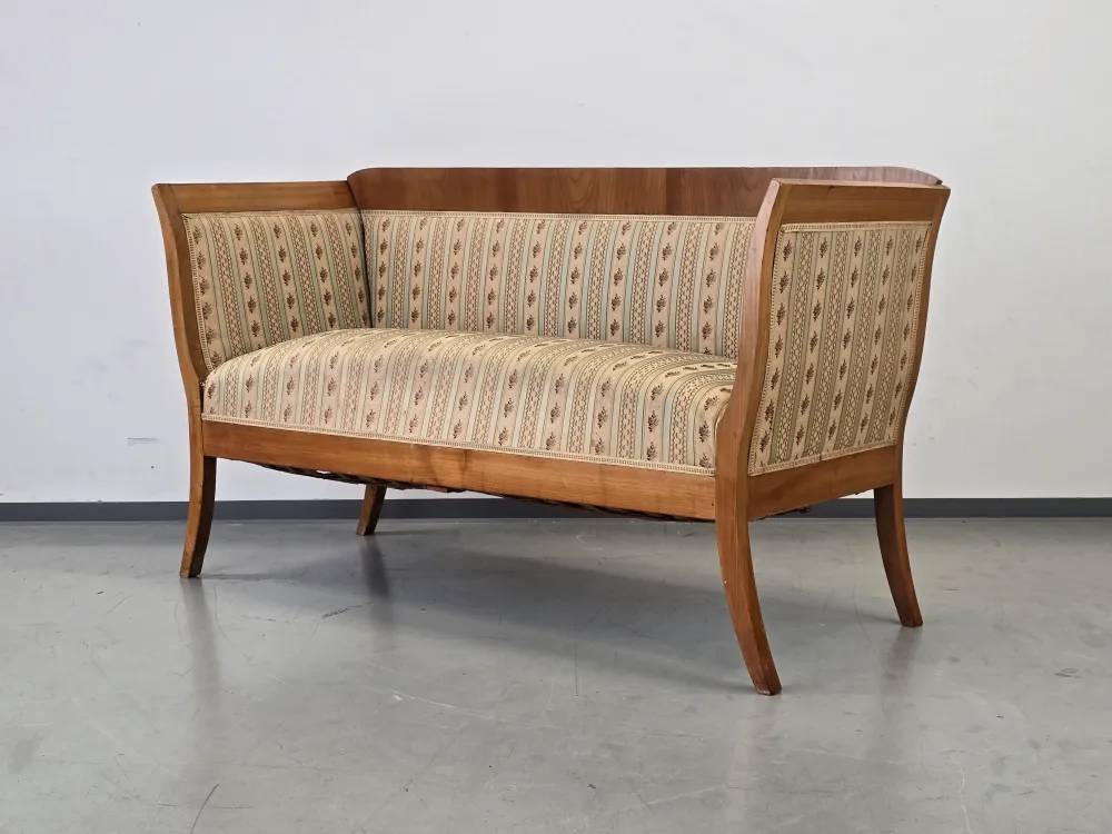 BIEDERMEIER SOFA Antik Couch Nussbaum Vintage Küchensofa Bank Klassisch Retro