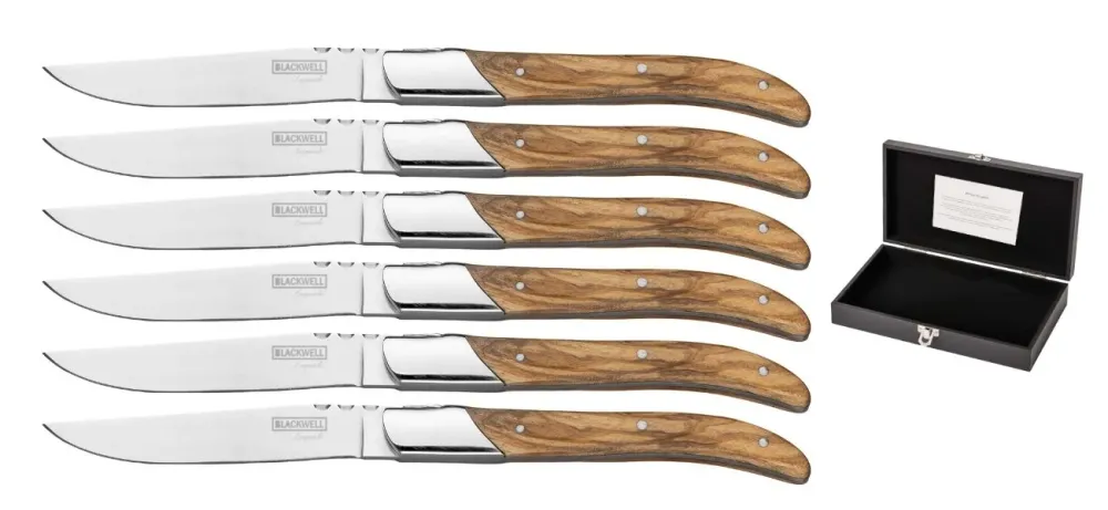 Blackwell Steakmesser Laguiole - Olivenholz - 6 Stück