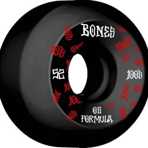 Bones 52mm 100A V5 OG Formula Sidecut Wheels Black