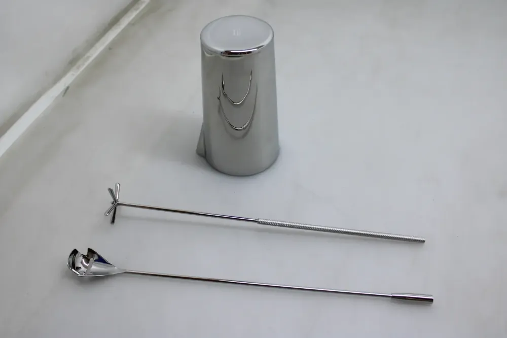 B-Ware Alessi Barset Mixer Set Mixbecher Cocktailset Edelstahl Rührlöffel Siehe Text