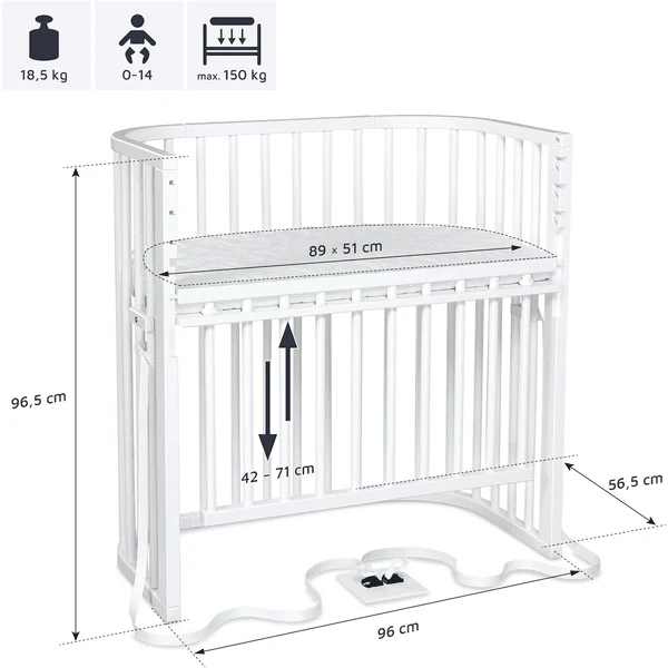B-Ware Babybay Boxspring Beistellbett Bett Babybett Kinderbett Bettchen Comfort Plu38