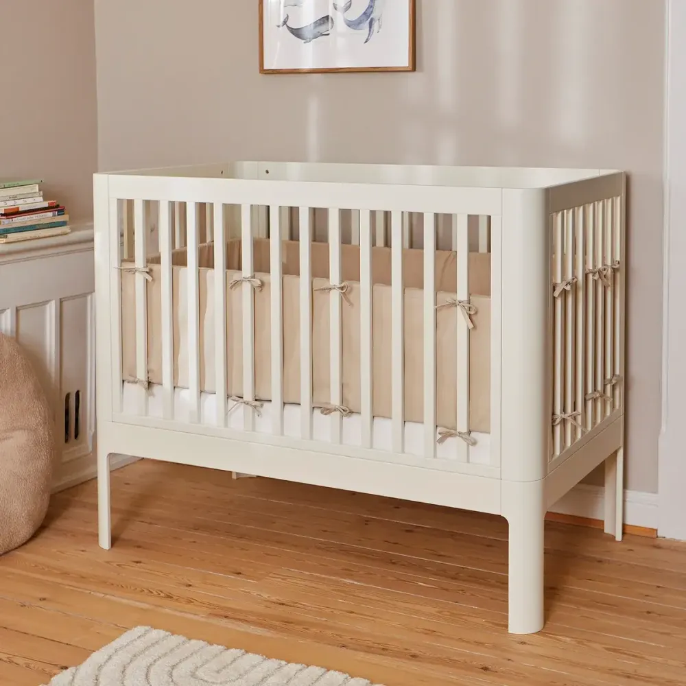 B-Ware Flexa Babybett Kinderbett Nova Formschichtholz Creme Gitterbett Fsc 70x120 Cm