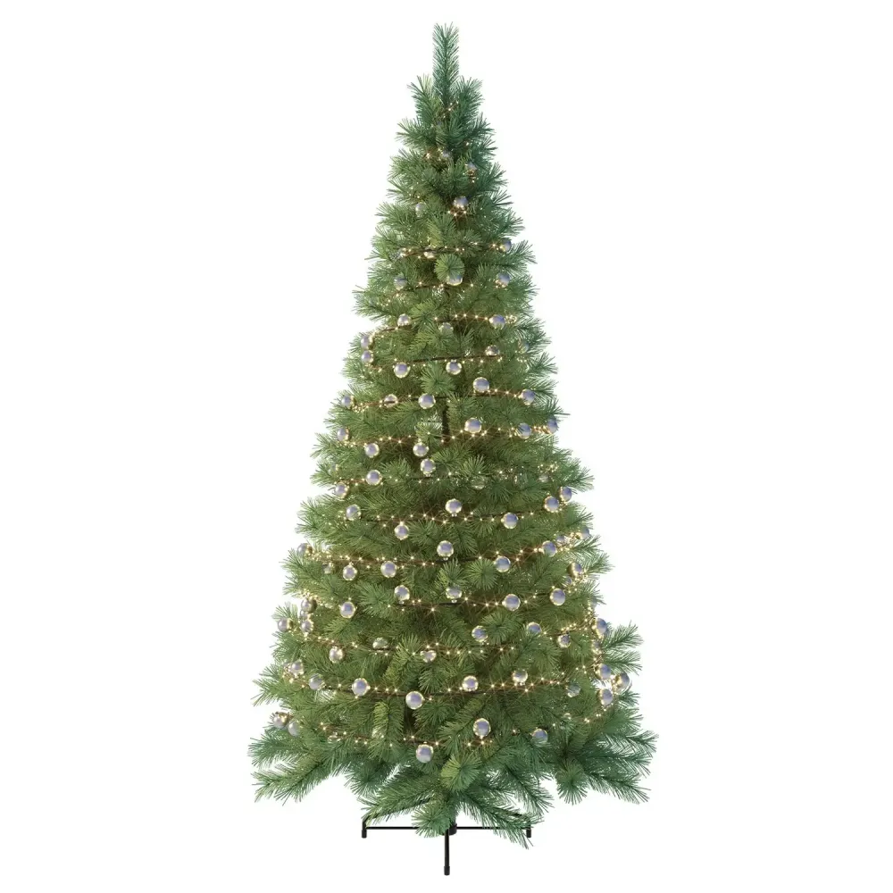 B-Ware Hemsson Led Lichterkette Lichtergirlande Weihnachtsbaum Silber 550 Le Ds 4 Stück