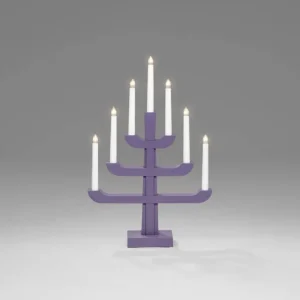 B-Ware Konstsmide 3586 480 Lichtbogen Warmweiß Glühlampe Purpur Kerzenständer Ständer