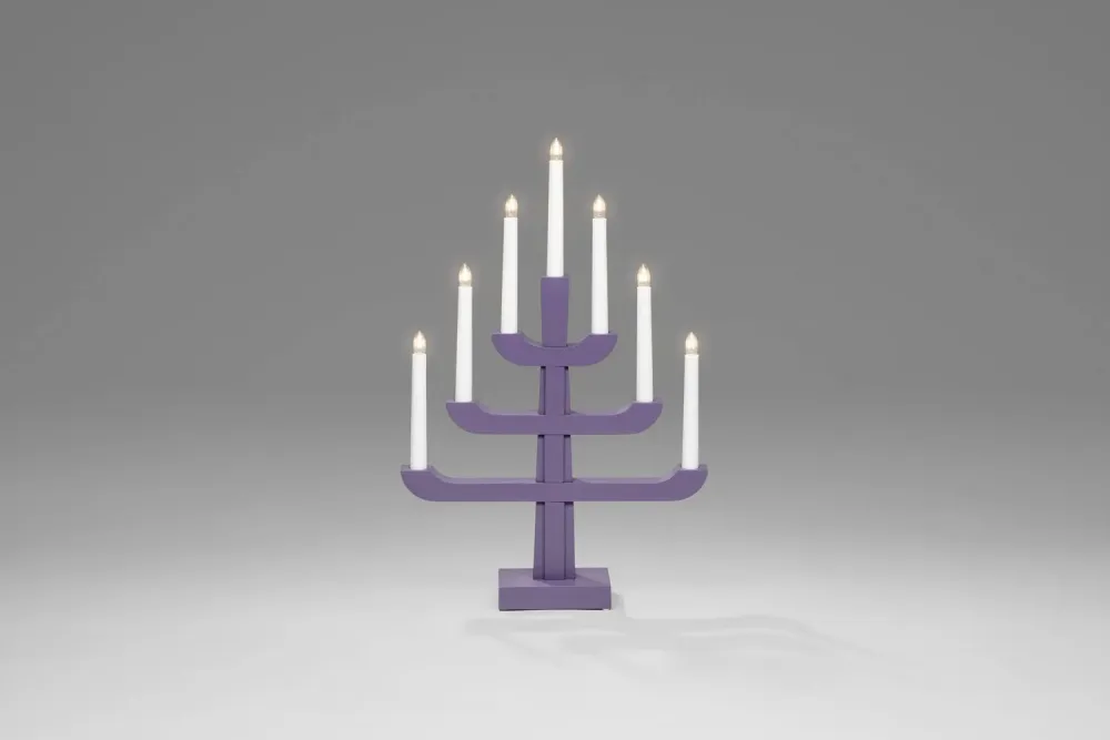 B-Ware Konstsmide 3586 480 Lichtbogen Warmweiß Glühlampe Purpur Kerzenständer Ständer