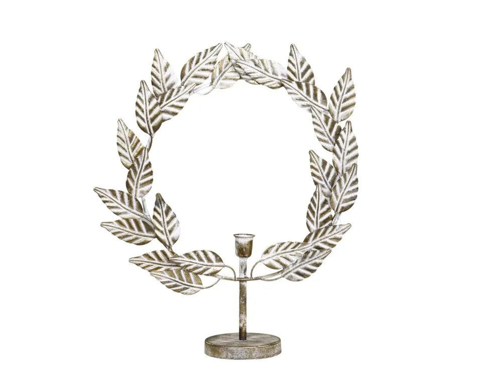 Chic Antique - Kerzenständer mit Blättern für Stabkerzen