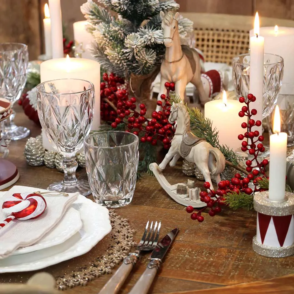 Chic Antique - Kerzenständer Trommel mit glitzer