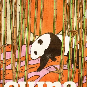 China Panda Vintage Travel Poster