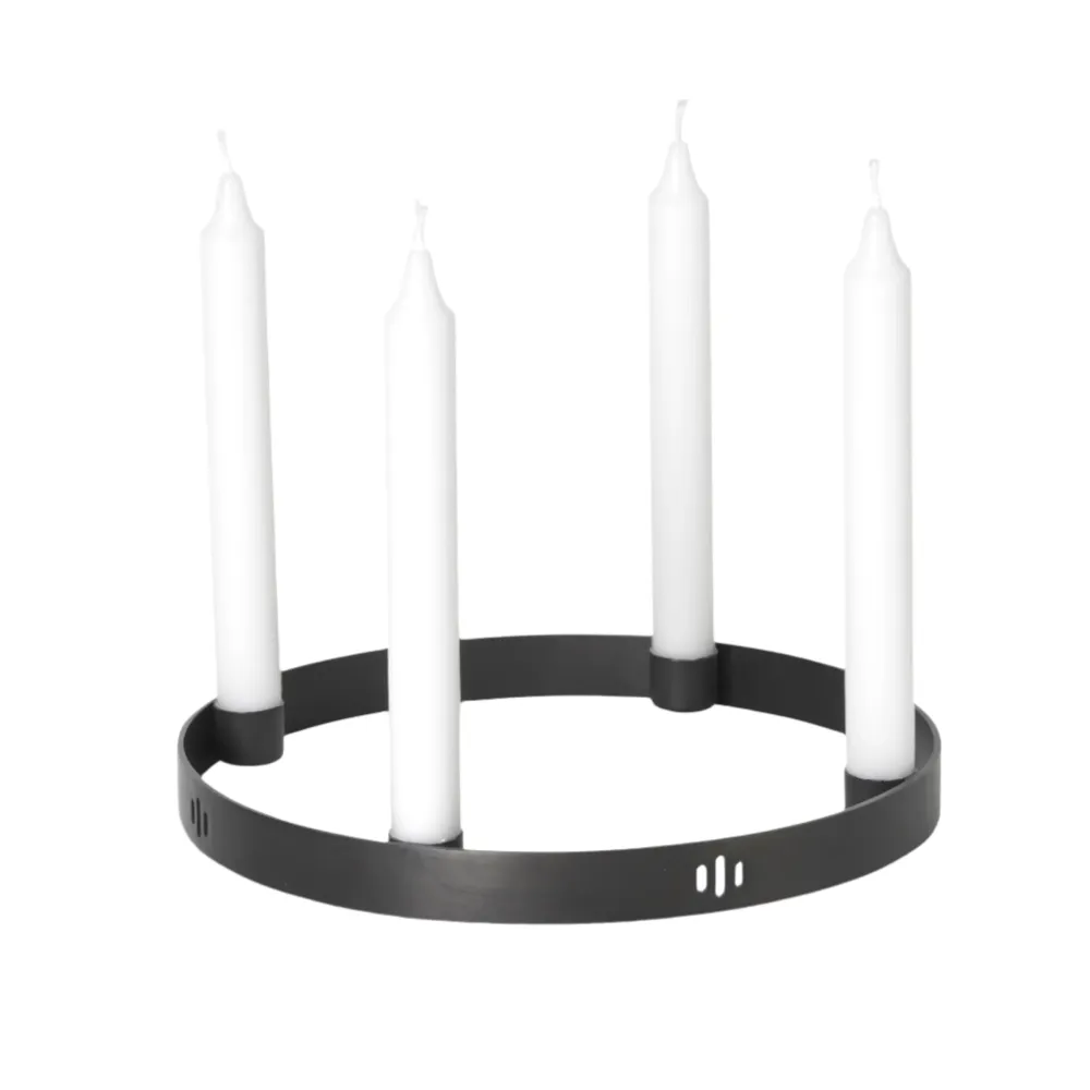 CIRCLE Kerzenständer schwarz