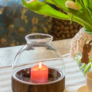 CLAYRE & EEF WINDLICHT MIT HOLZ