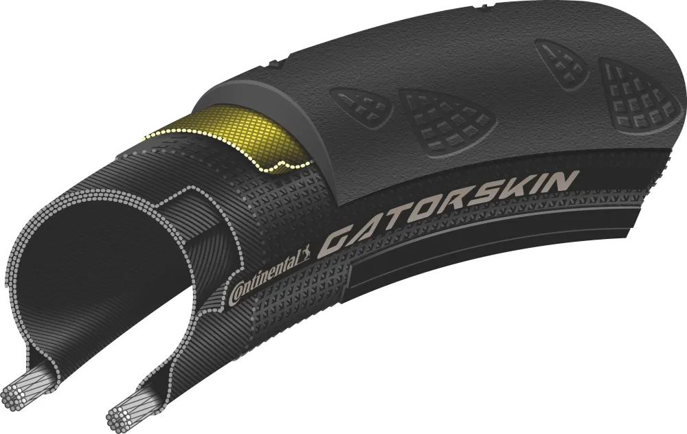 Continental Gatorskin Faltreifen 700x25C DuraSkin schwarz
