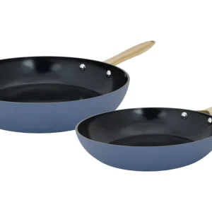 Cookinglife Bratpfannenset Style Blau Ø 24 und 28 cm – geeignet für alle Wärmequellen – keramische Antihaftbeschichtung