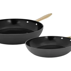 Cookinglife Bratpfannenset Style Schwarz Ø 24 und 28 cm – geeignet für alle Wärmequellen – keramische Antihaftbeschichtung