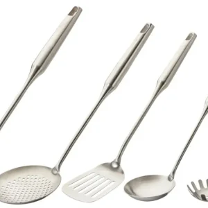 Cookinglife Spatelset ProLine RVS - Küchenset - 5-teilig - Pfannenwender, Spatel, Spaghettilöffel, Suppenlöffel & Schaumkelle
