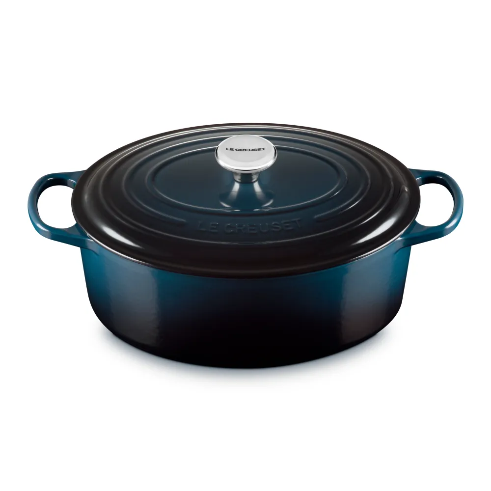 Le Creuset Bratpfanne Oval Signature 'Nuit' Ø31cm / 6,3L