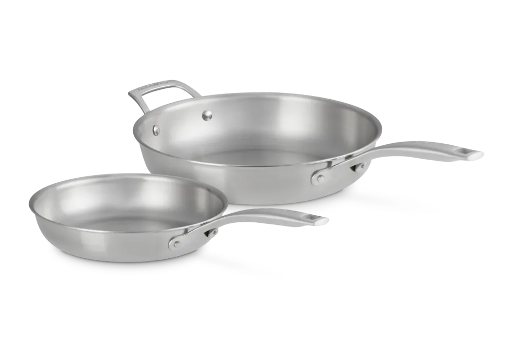 Le Creuset Bratpfannenset Edelstahl 24/28 cm 'Essential 3-lagig'
