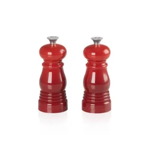 Le Creuset Kleine Pfeffer- und Salzmühle (2 Stück, Kirschrot)