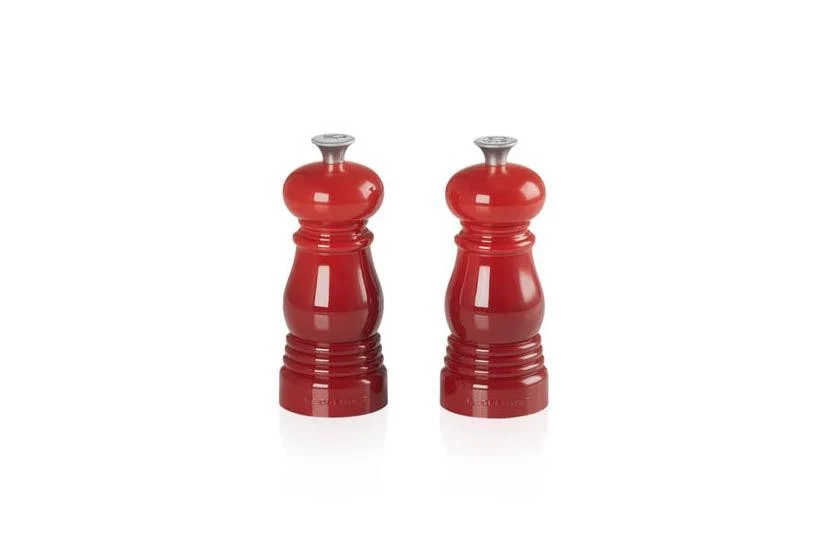 Le Creuset Kleine Pfeffer- und Salzmühle (2 Stück, Kirschrot)