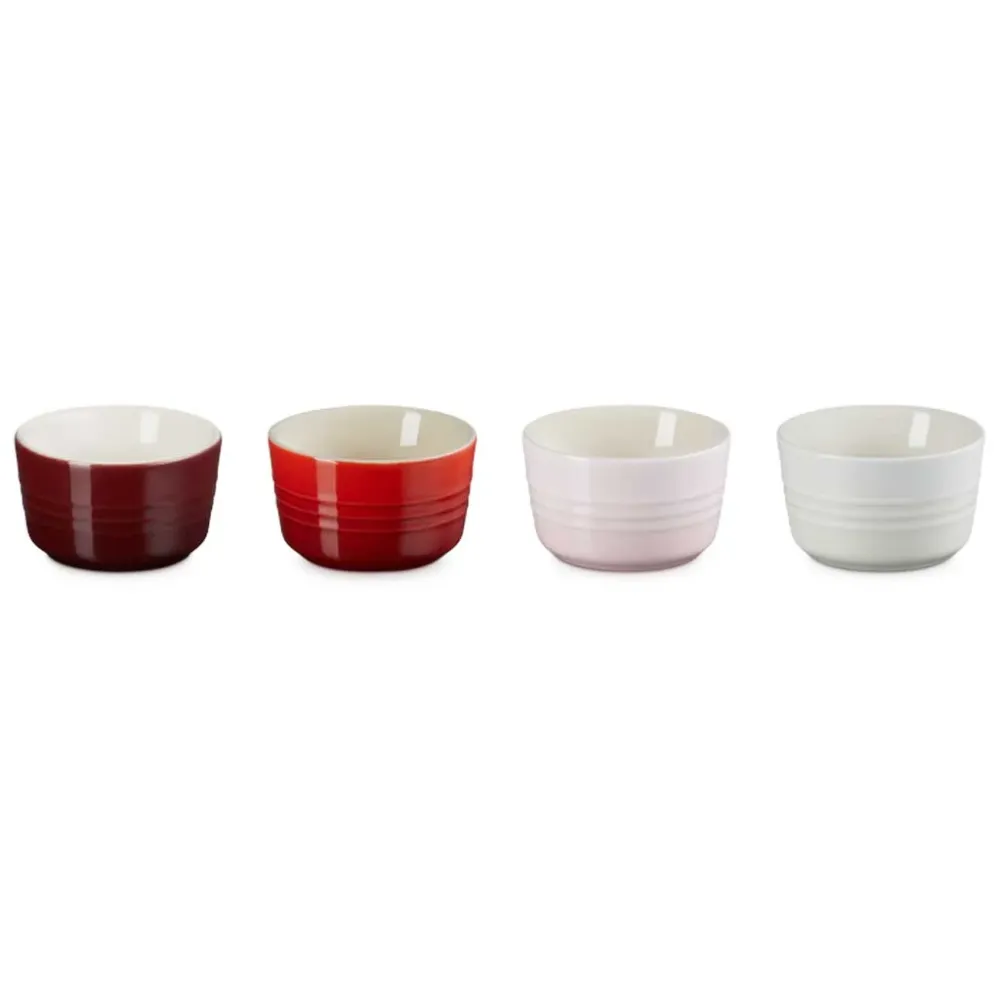 Le Creuset Set mit 4 Petit Fours Mini-Ramekins
