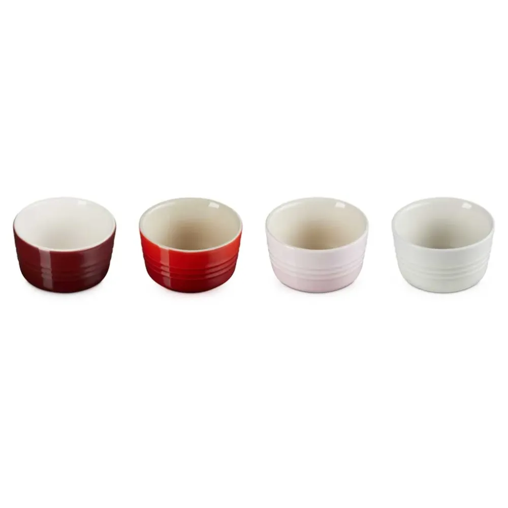 Le Creuset Set mit 4 Petit Fours Mini-Ramekins