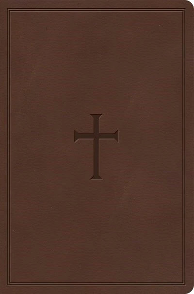 CSB Giant Print Reference Bible-Brown LeatherTouch