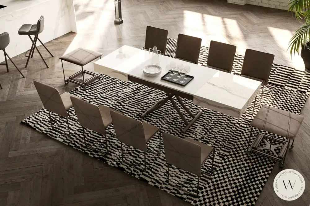 Cubix Pouf / Hocker Öko Leder Mastice soft