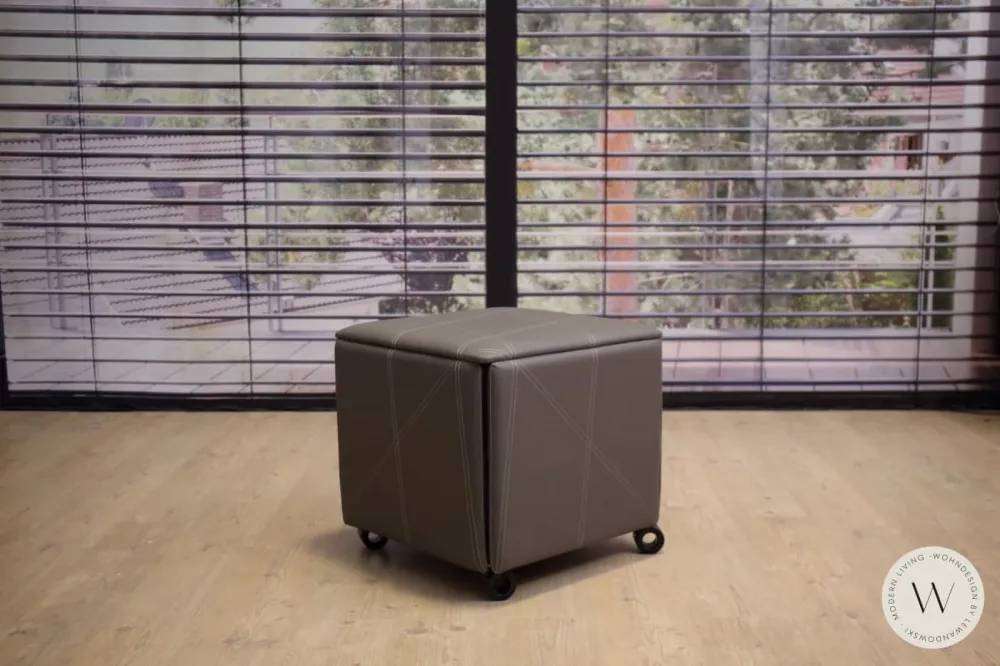 Cubix Pouf / Hocker Öko Leder Mastice soft