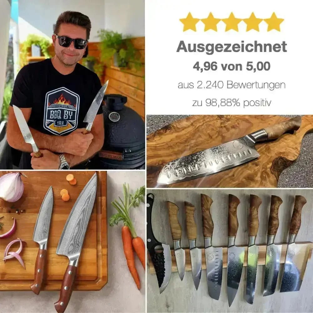 Damast Steakmesser Bergahorn