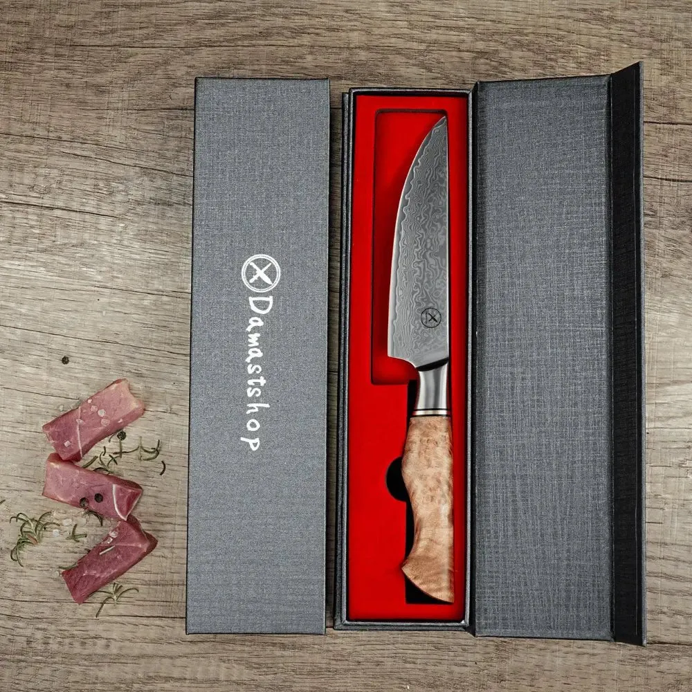 Damast Steakmesser Bergahorn