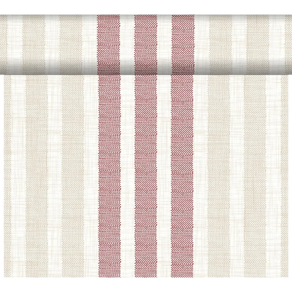 DC-Tete Tete 0,4x24m Rigato bordeaux - Elegante Tischdeko | Packung (1 Stück)