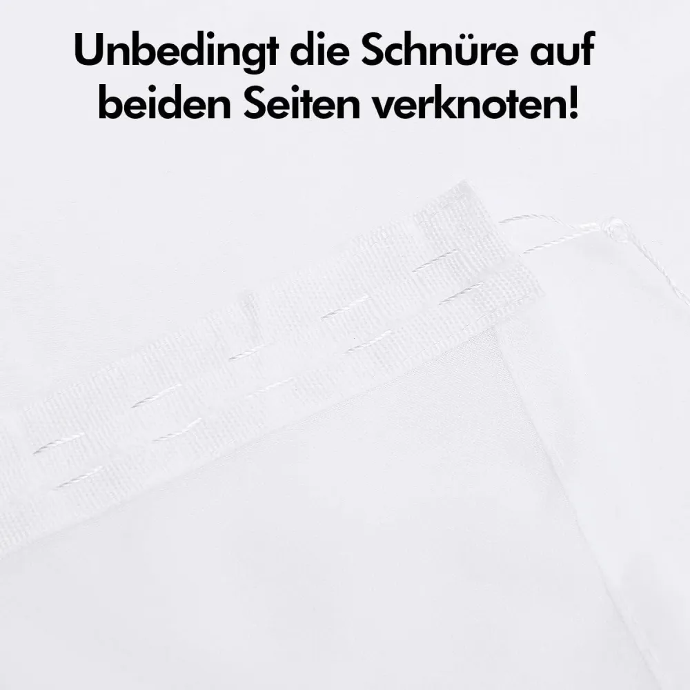 Deconovo Transparente Voile Gardinen 175x140cm Weiß 2er Set