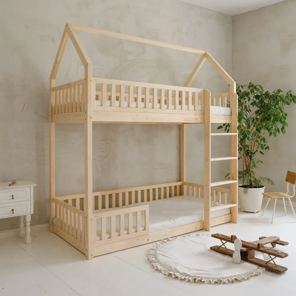 Design4kids Etagenbett Giulio Komfort I - 190x90 Naturholz