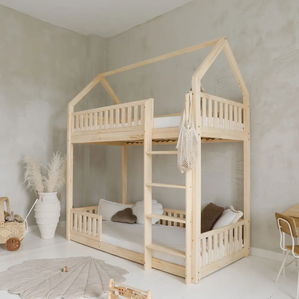 Design4kids Etagenbett Giulio Komfort I - 190x90 Naturholz