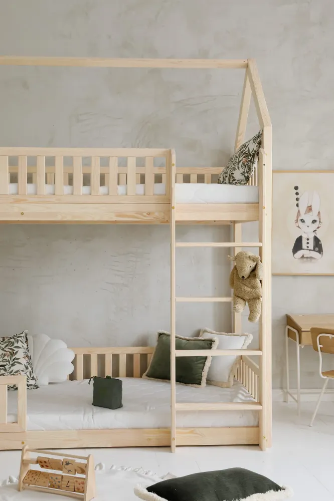 Design4kids Etagenbett Giulio Komfort I - 190x90 Naturholz